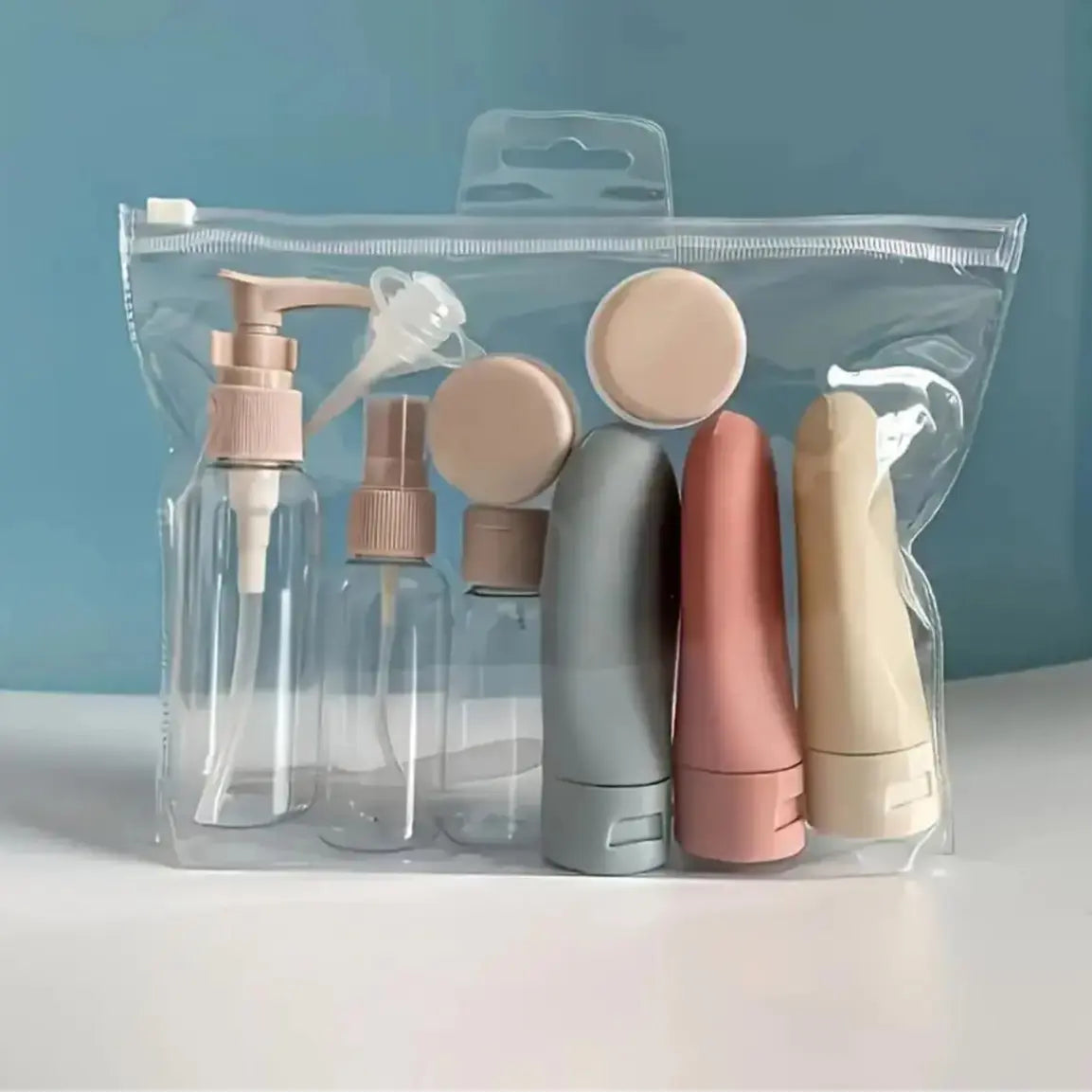 11pc Colorful Waterproof Lightweight Plastic Travel Toiletries Bottles - Empty Refillable Lotion & Cream Containers With Storage Bag, Summer Travel Essentials, Ideal Gift, Sohochic sohochic