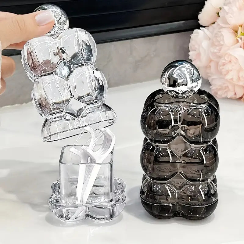 1pc Elegant Design Toothpick Box, Home Use Dental Floss Storage Container, Storage Organizer