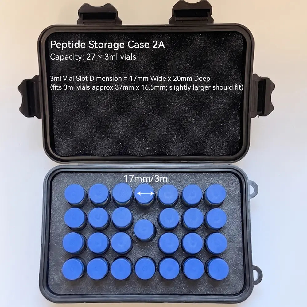 Peptide Storage Case –  Boxes 3ml 10ml 30ml Vial High Quality Insulin Case with Secure Slots for Peptide Bottles & Syringes – Ideal for Travel, Office, School Supplies, Desk Accessories – Multiple Configurations