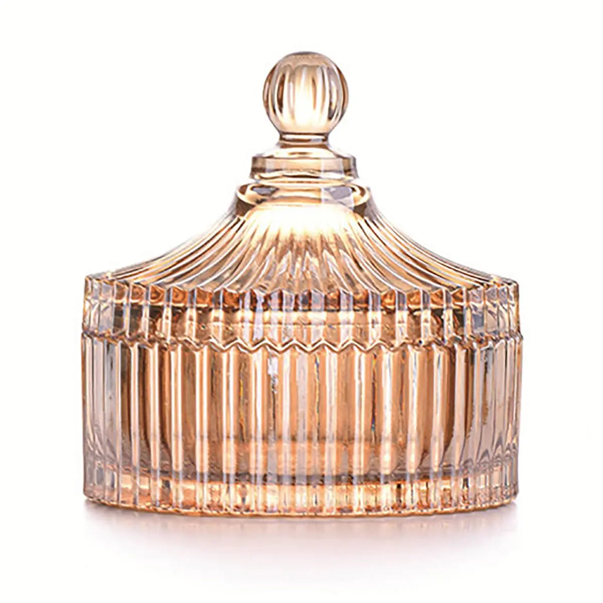 Purplish Red Lead-Free Glass Canister with Lid - Minimalist Can-Shaped Jar, Small/Large Options, Kitchen Preserving Container, Jewelry/Candy Dish, Office Accessories Storage, Crystal Look with Dazzling Light