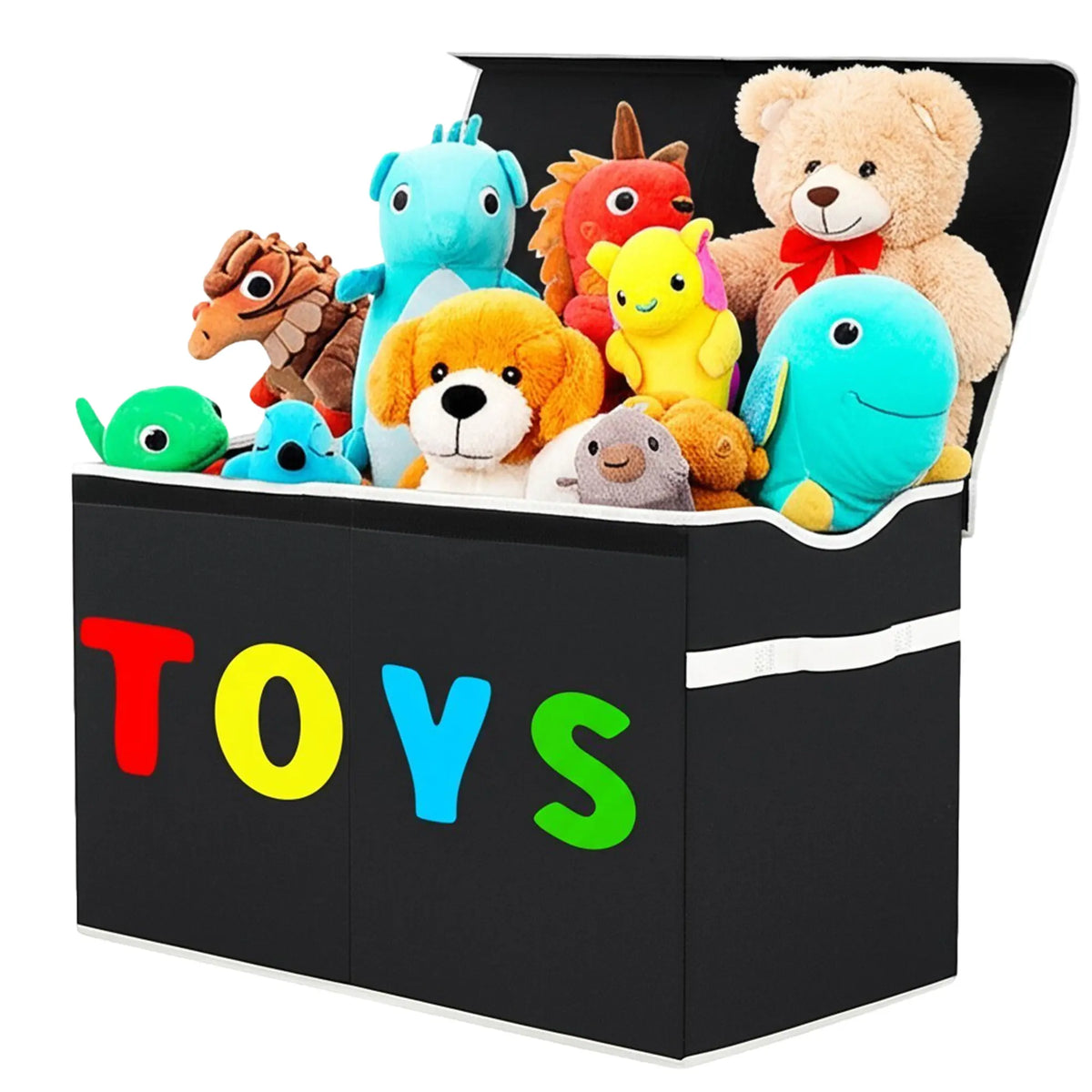32gal Classic Rectangle Linen Fabric Storage Bin with Lid - Collapsible, Sturdy Extra Large Organizer for Kids, Clothes, Nursery Playroom - 26.8x13.8x16in Multi-Purpose Home Supply