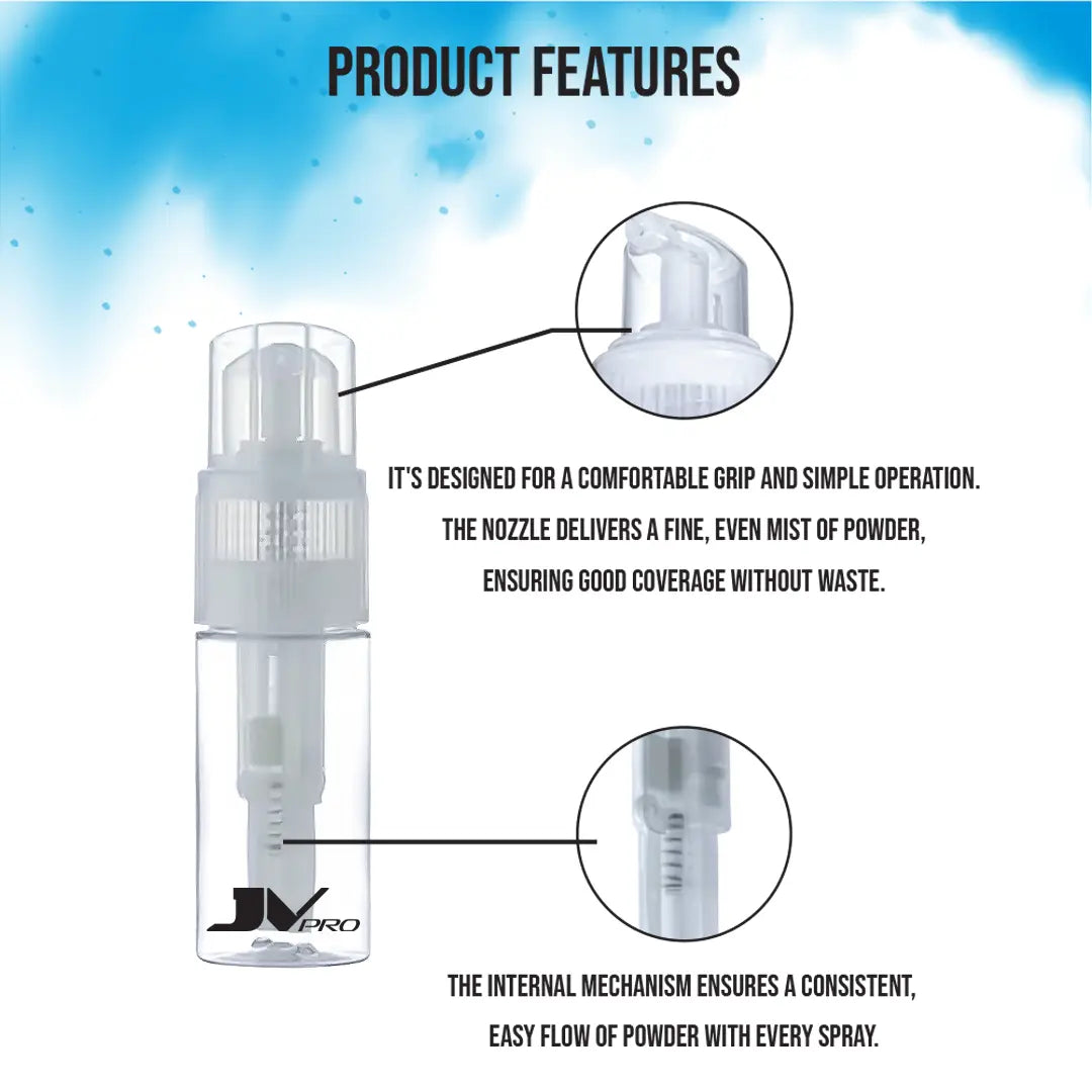 JV PRO Powder Spray Bottle – Refillable Barber Talc Dispenser