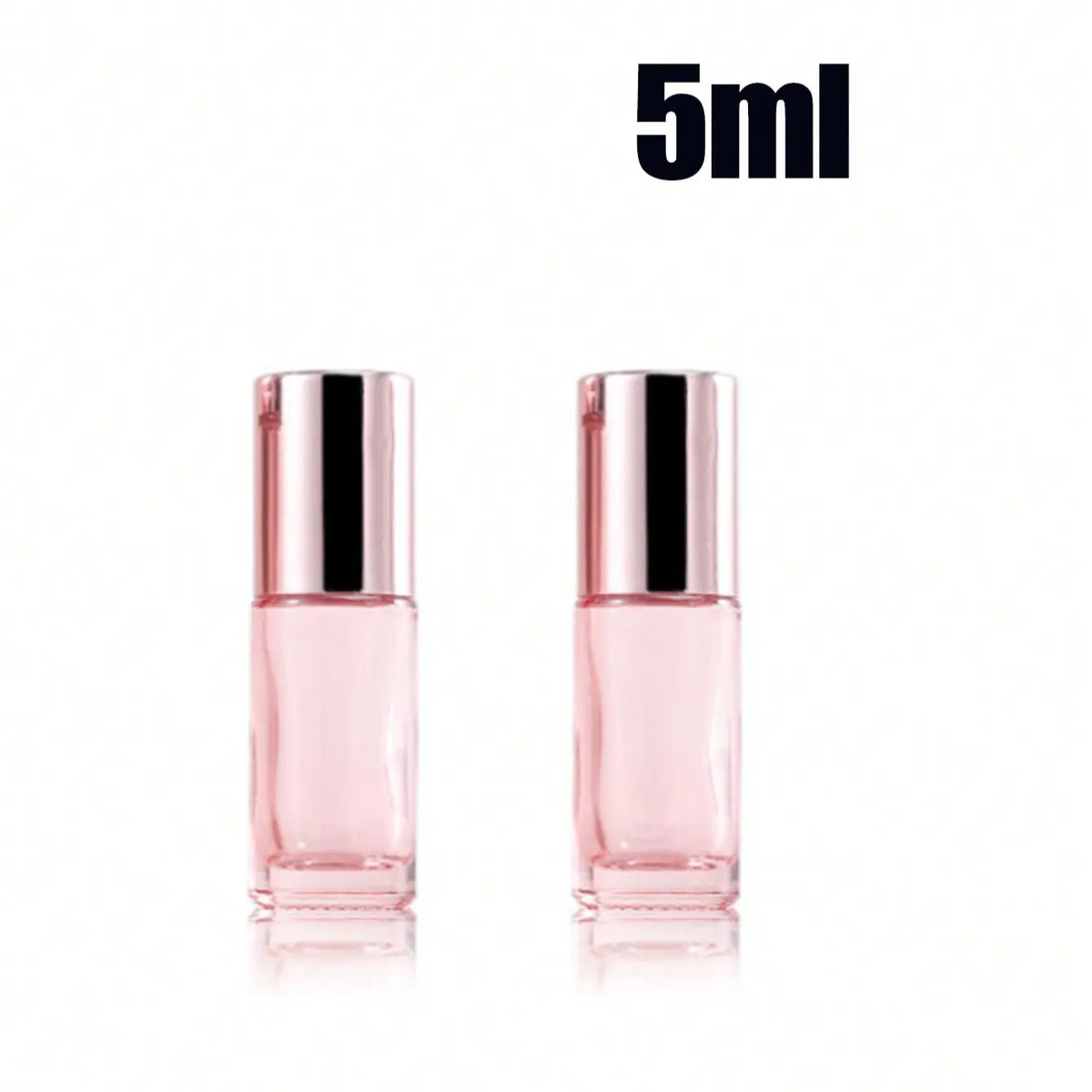 Rose Gold Glass Roller Ball Bottle, Essential Oil Bottle, Perfume Roller Ball Bottle, Travel Size, Reusable, Refillable Design, Stainless Steel Refillable, Stainless Steel Roll-On Cap, Scented Oil Bottles, Oil Container