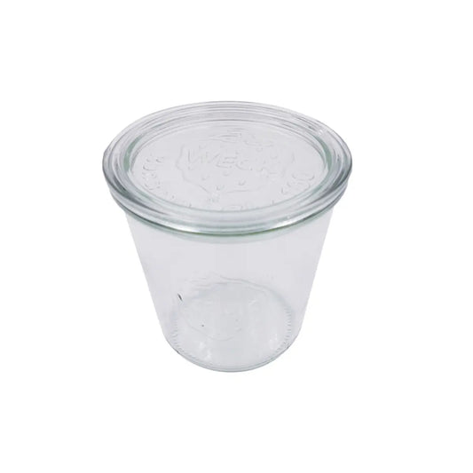 Packnwood 294WEK743 Reusable Bokocook Weck Jars with Transparent Glass Lid Mold, 3.93 in. Dia x 5.9 in., 28.7oz Kitchen Preserving Containers - 6-piece Home Storage Utensils, Six-Piece
