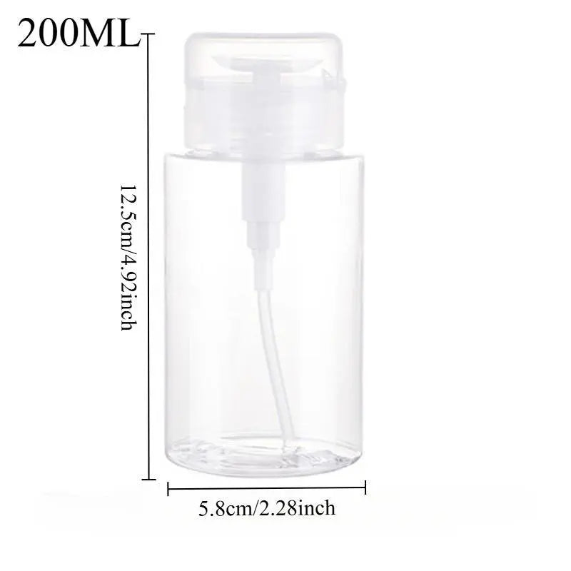 Nail bottle, empty bottle, refillable design, press-type nozzle dispenser, nail art nail polish remover, cleaner, cosmetic bottle, hand nail care tools, Easy Press Bottle