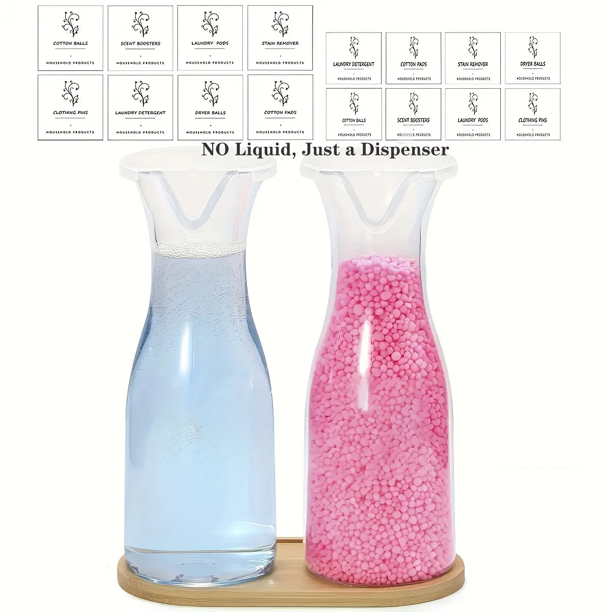 2/3 Pack Laundry Detergent Dispenser with Waterproof Label and Refillable Design for Laundry Room Organizing, Fabric Softener Dispenser, Laundry Soap Dispenser Liquid Laundry Detergent Container, Laundry Detergent Organizer, Refillable Bottle